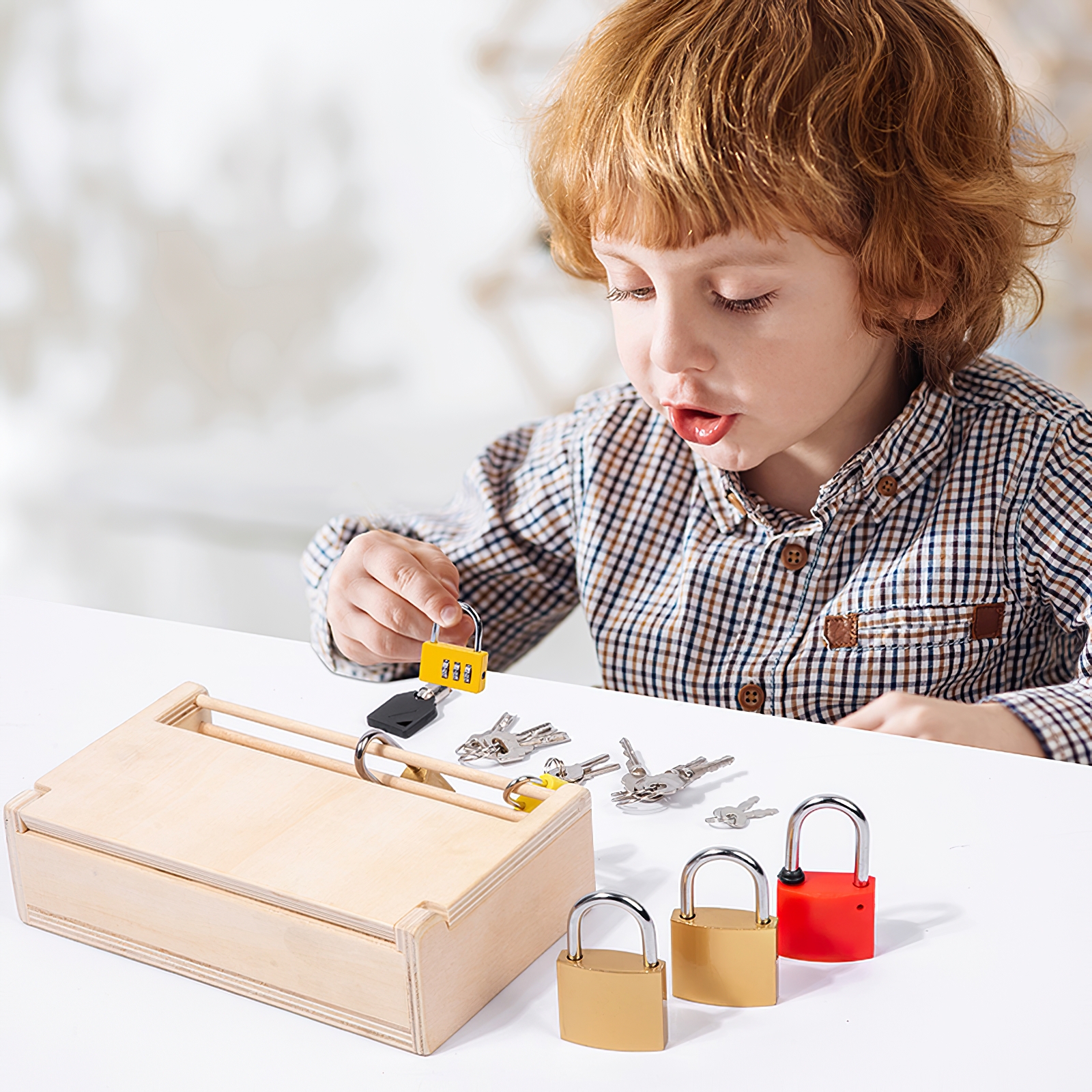 Amazon.com: MIKNEKE Montessori Lock and Key Toy Set for Kids
